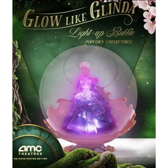 Wicked For Good 2025 Light Up Glinda Popcorn Bucket🍿AMC Theaters IN HAND FCT - Picture 1 of 5